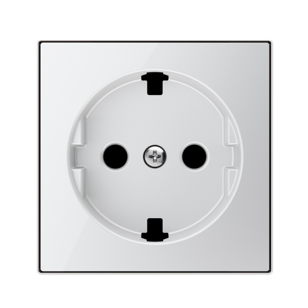 ABB SKY Стекло белое Накладка для розетки SCHUKO с плоской поверхностью 2CLA858890A2101