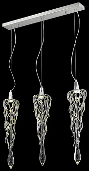 Wertmark WE186.03.203 Светильник подвесной Матовый никель/Прозрачный GU10 3*40W