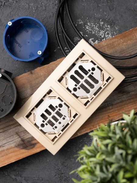 Купить EKF Basic Минск Бежевый Рамка 2-ая горизонтальная