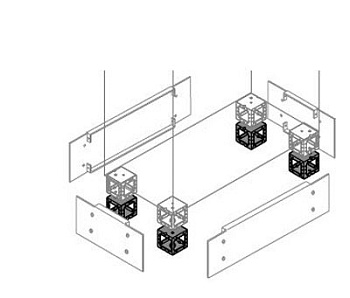 ABB Угловые элементы цоколя H=100мм (4шт) ZN1010