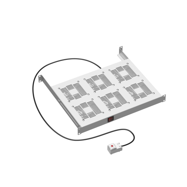 DKC 19" Вентиляторный модуль 6 вентиляторов с термостатом для 19" IT-корпусов ДКС серии STI/CQE, RAL7035