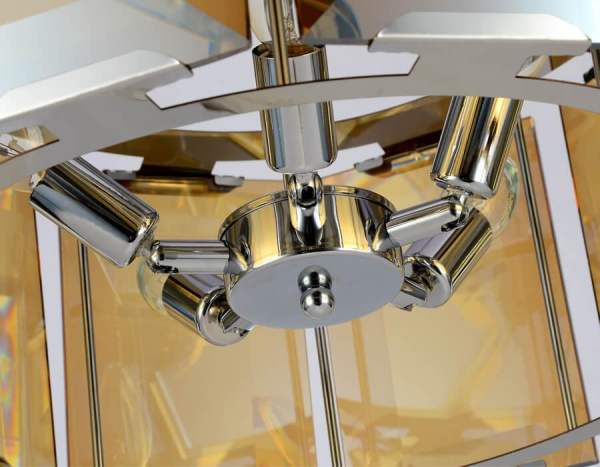 Купить Ambrella Подвесная люстра с хрусталем TR5133 CH/TI хром/янтарь E14/5 max 40W D500*1000