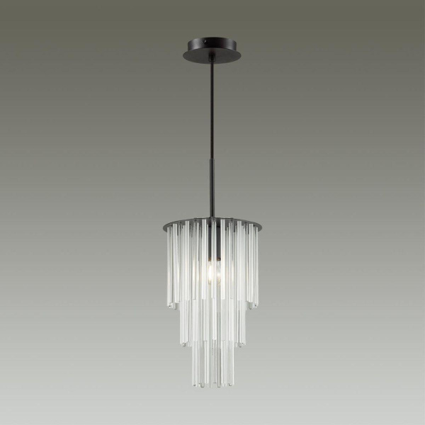 Купить Odeon Light 4921/1 MODERN ODL22 329 черный/прозрач./матов./стекло Подвес E27 1*60W PAPITA