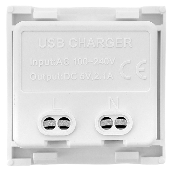 Купить EKF Розетка USB A+C, 2.1А, 2 гнезда, без индикатора, белая