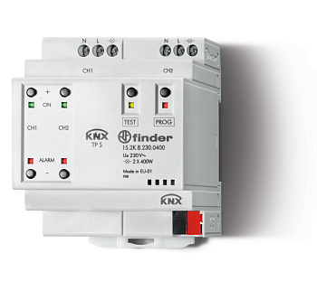 Finder Электронный диммер KNX; 400Вт; 2 канала; питание 230В АC 152K82300400