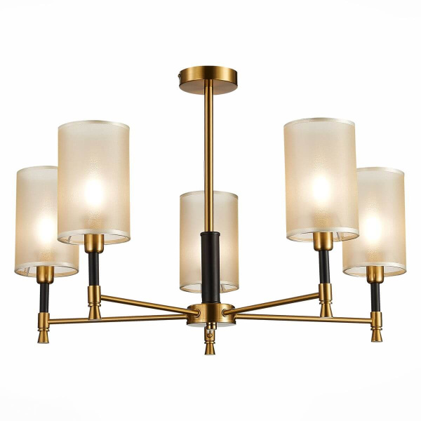 Evoluce SLE300302-05 Люстра потолочная Латунь, Черный/Шампань E14 5*40W