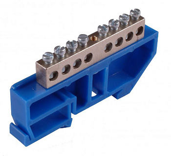 Hegel Шина _N_ 150.08.DIN Шина "N" на 8 присоединений 150А на изоляторе под DIN-рейку