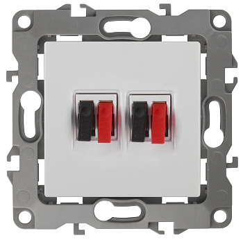 ЭРА 12-3112-01 Белый Розетка аудио двойная, IP20, 12