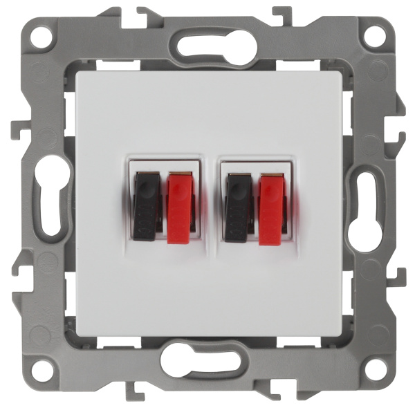 ЭРА 12-3112-01 Белый Розетка аудио двойная, IP20, 12