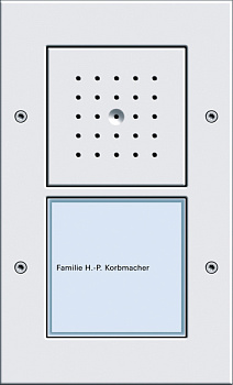 Gira TX-44 Бел Вызывная станция (аудио) наружного монтажа, на 1 абонента, белая подсветка 126666
