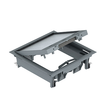 OBO Bettermann Лючок GES4-2U (универсальный) 6xModul45 (полиамид, серый) 7405145