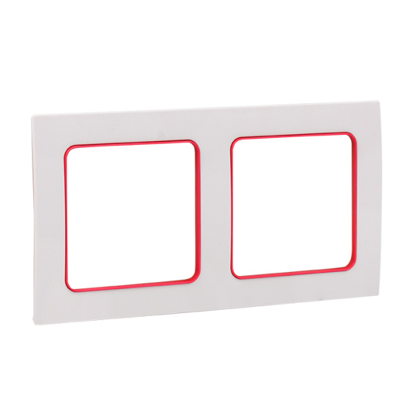 Купить EKF PROxima Стокгольм Белый Линия красная Рамка 2-ая