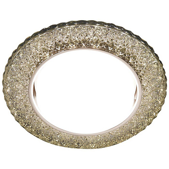 Ambrella Встраиваемый точечный светильник со светодиодной лентой G298 CL/WW хром/прозрачный GX53+3W(LED WARM)