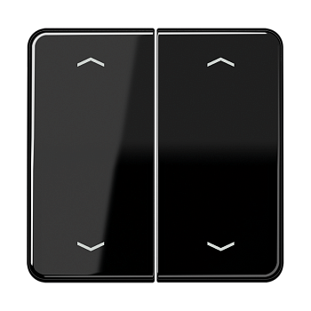 JUNG Клавиши для сдвоенной кнопки BCU черные CD595MPSW