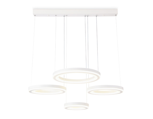 Ambrella Подвесной светодиодный светильник с пультом FA4325/4 WH белый 3000K/4200K/6400K 168W 770*400*720 (ПДУ РАДИО 2.4G)