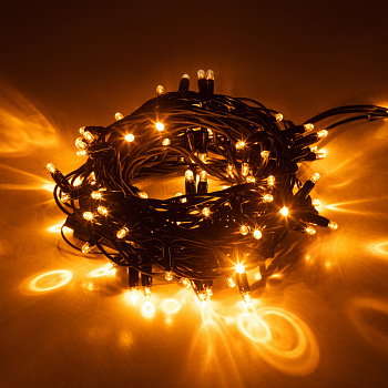 ЭРА Гирлянда ERAPS-NZ2 светодиодная новогодняя нить уличная 10 м желтая 100 LED