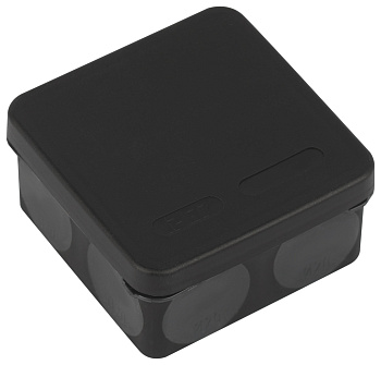 ЭРА Распаячная коробка KOR-80-80-40-9g-2MP-B двухкомпонентная HF стойкая к УФ 80х80х40мм черная прямой монтаж IP67