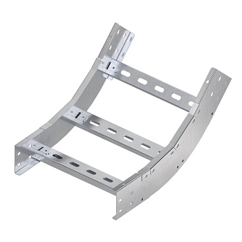 DKC Угол вертикальный внутренний 45 градусов, 100х300 R300 в комплекте с крепежными элементами и соединительными пластинами,необходимыми для монтажа