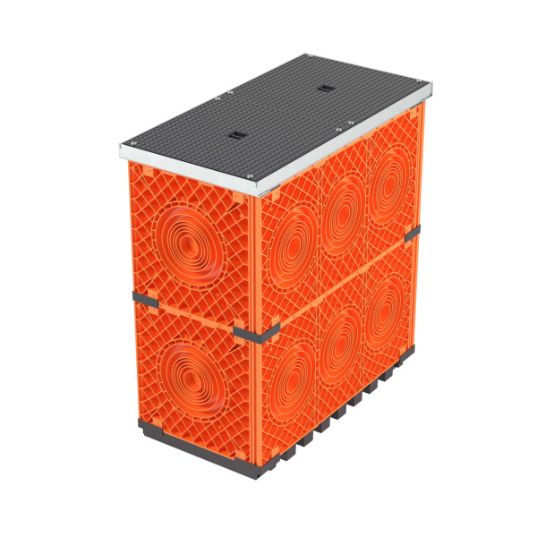 DKC Колодец пластиковый для кабельной канализации с крышками,  F0,750х375х750