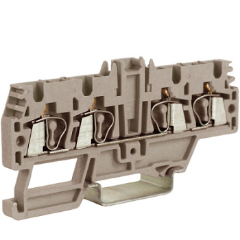 DKC HMM.2/2+2GR(Ex), проходной зажим 2,5 кв.мм серый 2 ввод/2 вывода