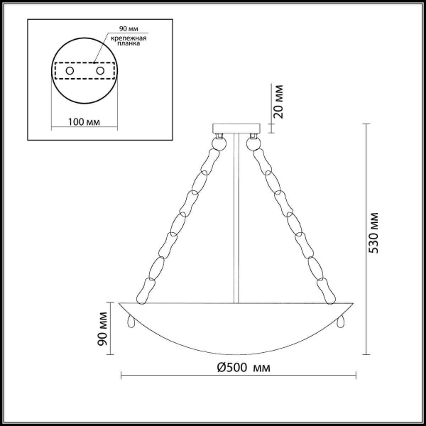 Купить Odeon Light 2094/5C ODL11 656 коричневый/мозаика Люстра  E27 5*60W 220V VELUTE