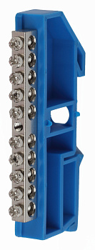 ЭРА NO-222-86-1 Синий Шина N "Ноль" на DIN-изол ШНИ-6х9-10 никелированная Д