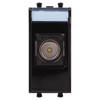 DKC Розетка TV одиночная модульная, "Avanti", "Черный квадрат", 1 модуль