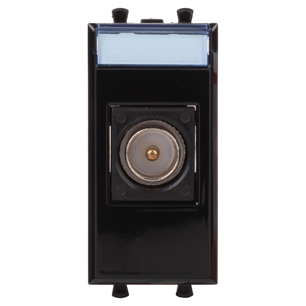 DKC Розетка TV одиночная модульная, "Avanti", "Черный квадрат", 1 модуль