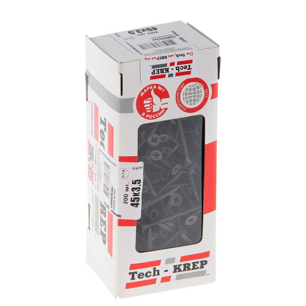 Tech-Krep Саморез ШСГМ 3,5х45 (200 шт) - коробка с ок. 102131