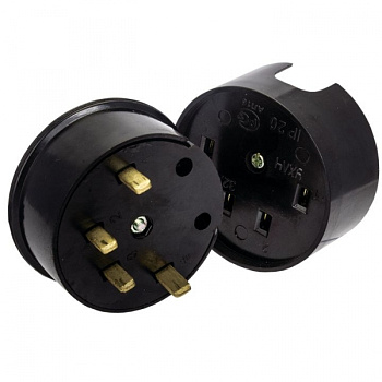 EKF PROxima Разъем РШ-ВШ 32А 380В 3P+PE (ОУ) карболитовый черный