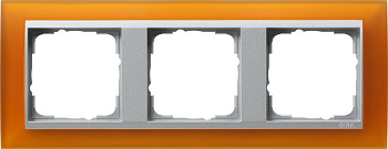 Gira EV Матово-янтарный/алюминий Рамка 3-ая 021369