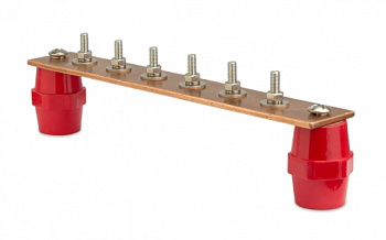 DKC Главная заземляющая шина с изоляторами, 20 подключений, медь