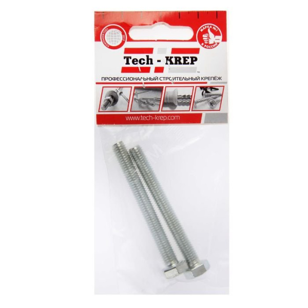 Tech-Krep Болт DIN933 с шестигранной головкой оцинк. М12х70 (2 шт) - пакет 102981