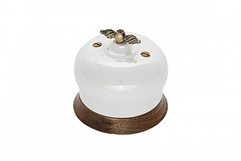 BIRONI Фаберже Керамика Перламутр Выключатель проходной 1-кл B2-201-010/18