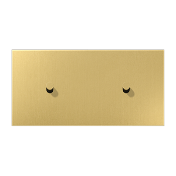 JUNG LS1912 Латунь классик Центральная плата, 2 поста, для горизонтальной установки, тумблеры 1+1,конус; метал. исполнение ME12-200CK25