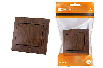 TDM Выключатель 1 кл. 10А "ЭКО" (бук) "Таймыр" SQ1814-0301