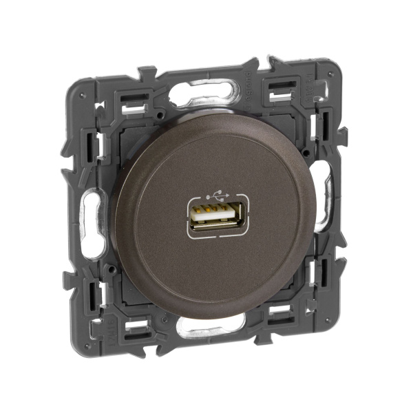 Купить Legrand Celiane2 Графит Накладка Розетки USB розетки 1-ой 067950
