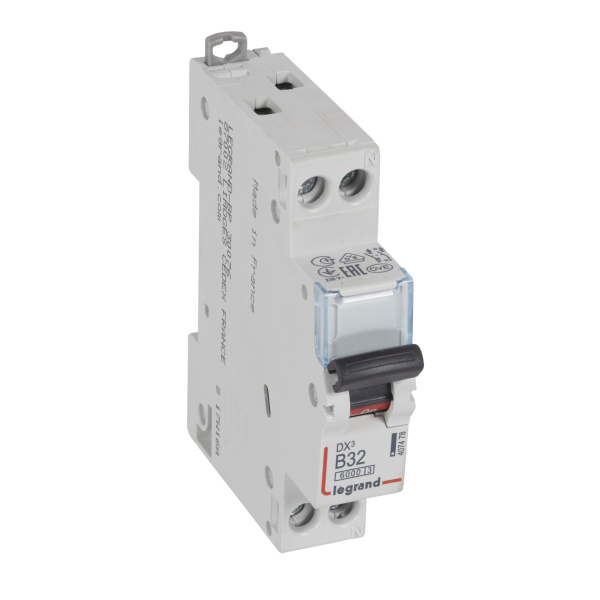 Legrand DX3 Автоматический выключатель 1P+N 32А (B) 6kA/10кА 407478