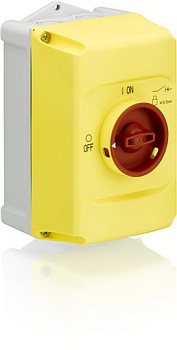 ABB Бокс IB132-Y для MS116, MS132, MS132-T, MO132 IP65 с желто-красной ручкой управления 1SAM201911R1011