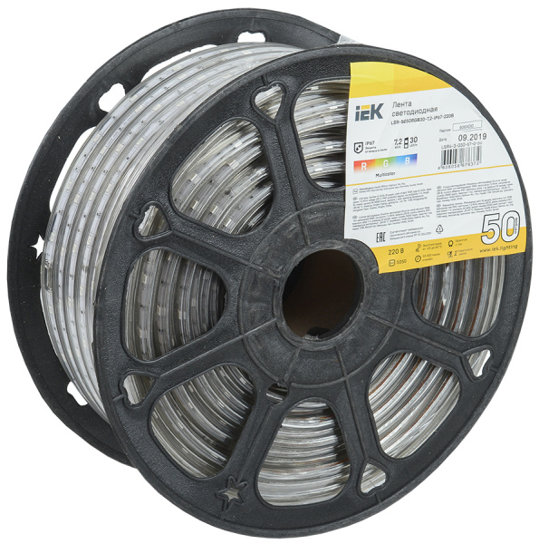 IEK Лента LED 50м LSR-5050RGB30-7,2-IP67-220В