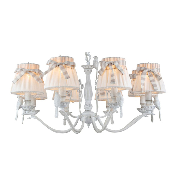 Maytoni Elegant Bird Белый Антик Люстра 8xE14 40W ARM013-08-W Купить Maytoni Elegant Bird Белый Антик Люстра 8xE14 40W ARM013-08-W