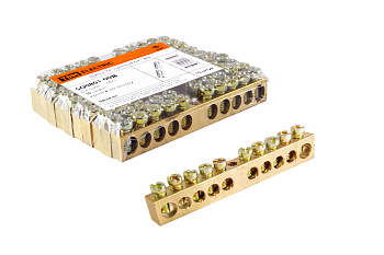 TDM Шина "N" нулевая 6х9мм 10/1 (10 групп/крепеж по центру) SQ0801-0038