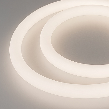 Arlight Лента герметичная MOONLIGHT-SIDE-A336-D25mm 24V Day4000 360deg (14.4 W/m, IP65, 2835, 5m, wire x2) ( Боковой вывод кабеля) 036272