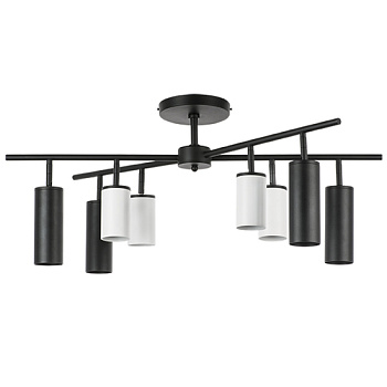 Lightstar LR728364874 Люстра RULLO 8х50W GU10 ЧЕРНЫЙ/БЕЛЫЙ (571728+214436-4+214487-4), шт