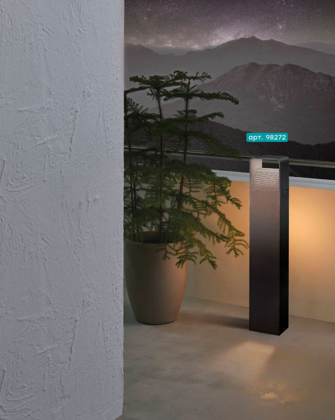 Купить Eglo 98272 Уличный светодиодный фонарь DONINNI 1, 6W(LED), 750lm, L135, B75, H800, , алюминий, антрацит/пластик