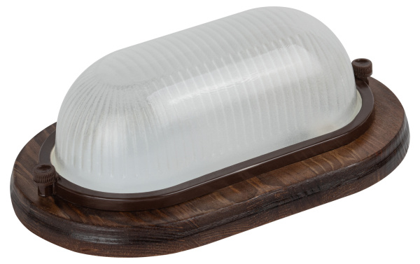 ЭРА НБО 04-60-021 Светильник Кантри дерево/стекло IP54 E27 max 60Вт 232х140 овальный клен