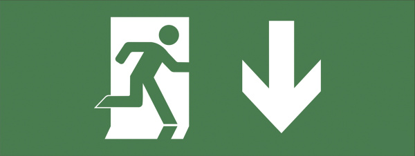 ЭРА INFO-SSA-103 Самоклеящаяся этикетка 350х130мм "Фигура/стрелка вниз" SSA-101