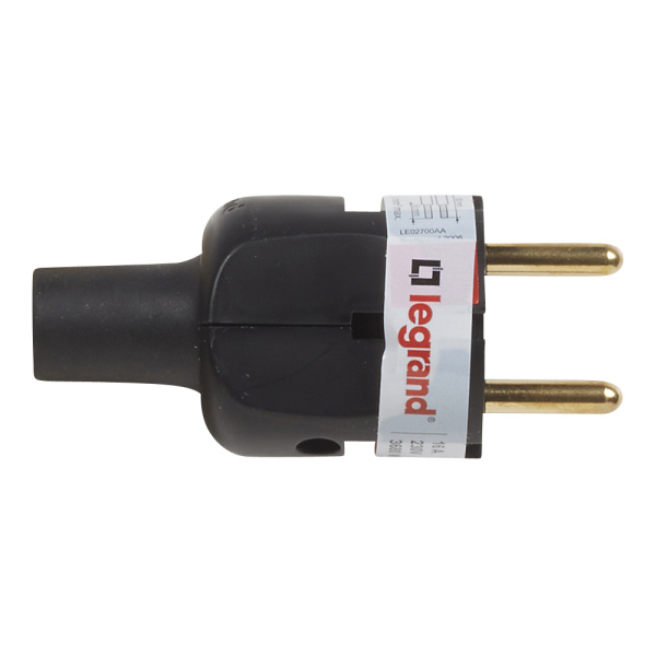 Купить Legrand Элиум Белый Вилка 2Р, 16А, пластик ультраплоская 050183