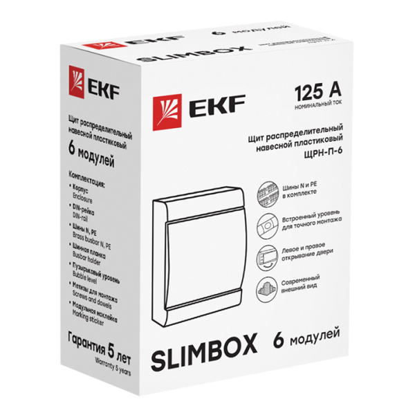 Купить EKF PROxima SlimBox Щит распред. навесной ЩРН-П-6 IP41