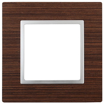 ЭРА 14-5301-10 Elegance Венге/алюм Дерево Рамка 1-ая